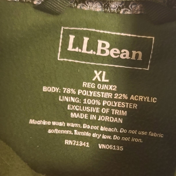 L.L. Bean Women's Fleece Vest Size XL Blue Full Zip Pockets - Picture 5 of 5